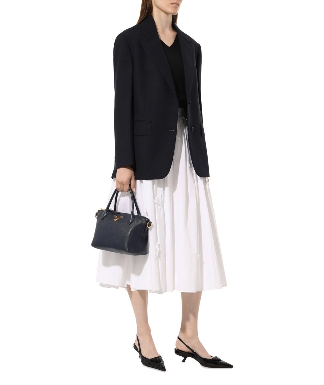 PRADA Черная кожаная сумка тоут, фото 8