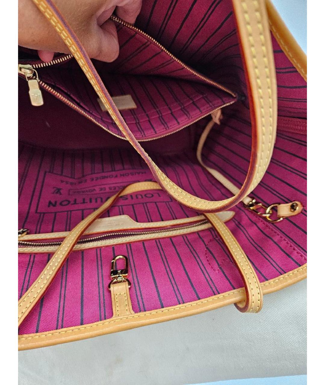 LOUIS VUITTON Коричневая сумка тоут из искусственной кожи, фото 4