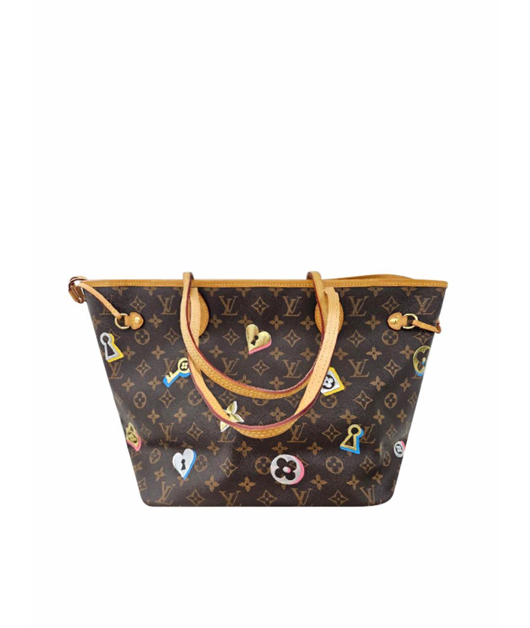 LOUIS VUITTON Коричневая сумка тоут из искусственной кожи, фото 1