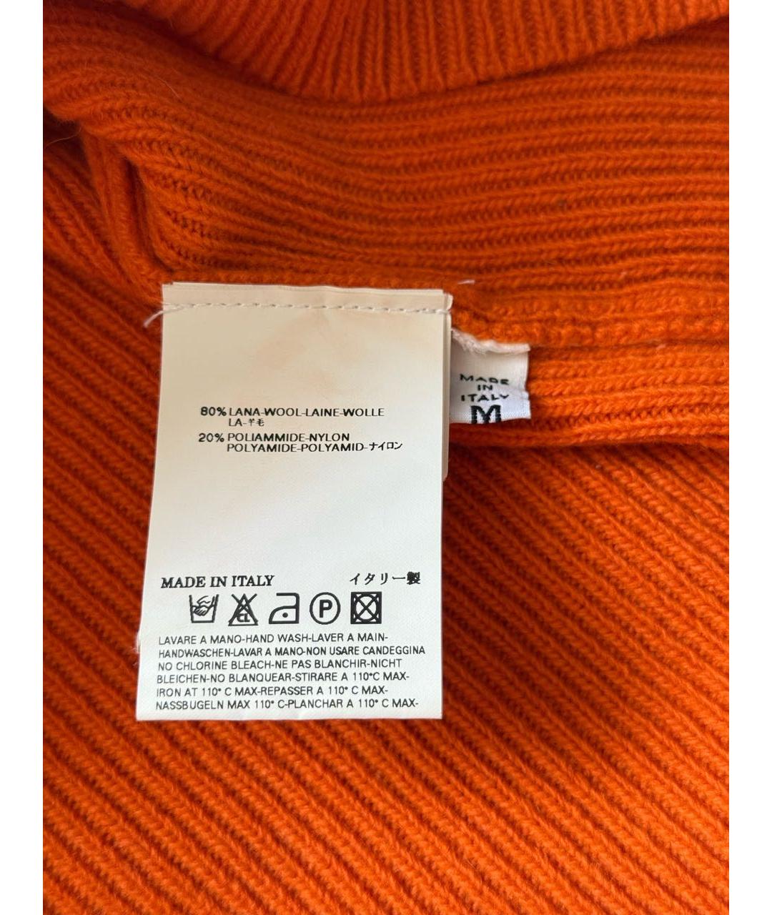 MM6 MAISON MARGIELA Оранжевая шерстяная юбка мини, фото 5