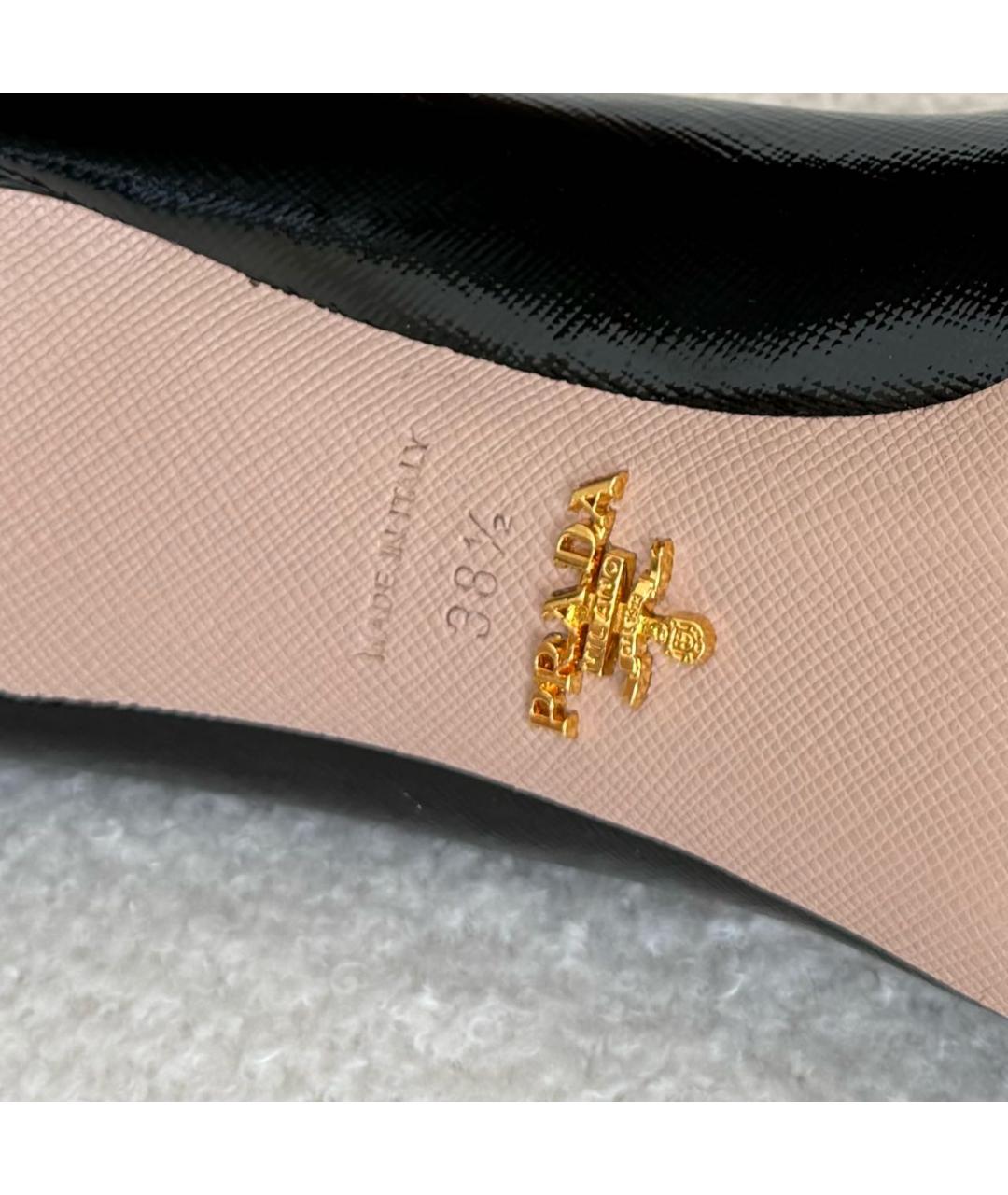PRADA Черные кожаные туфли, фото 7