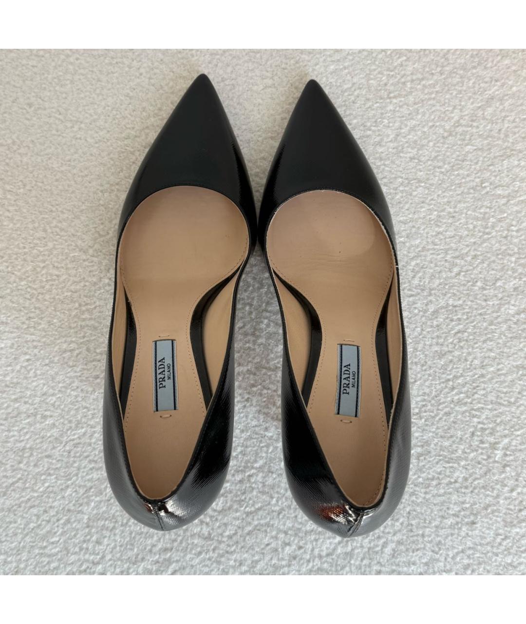 PRADA Черные кожаные туфли, фото 3