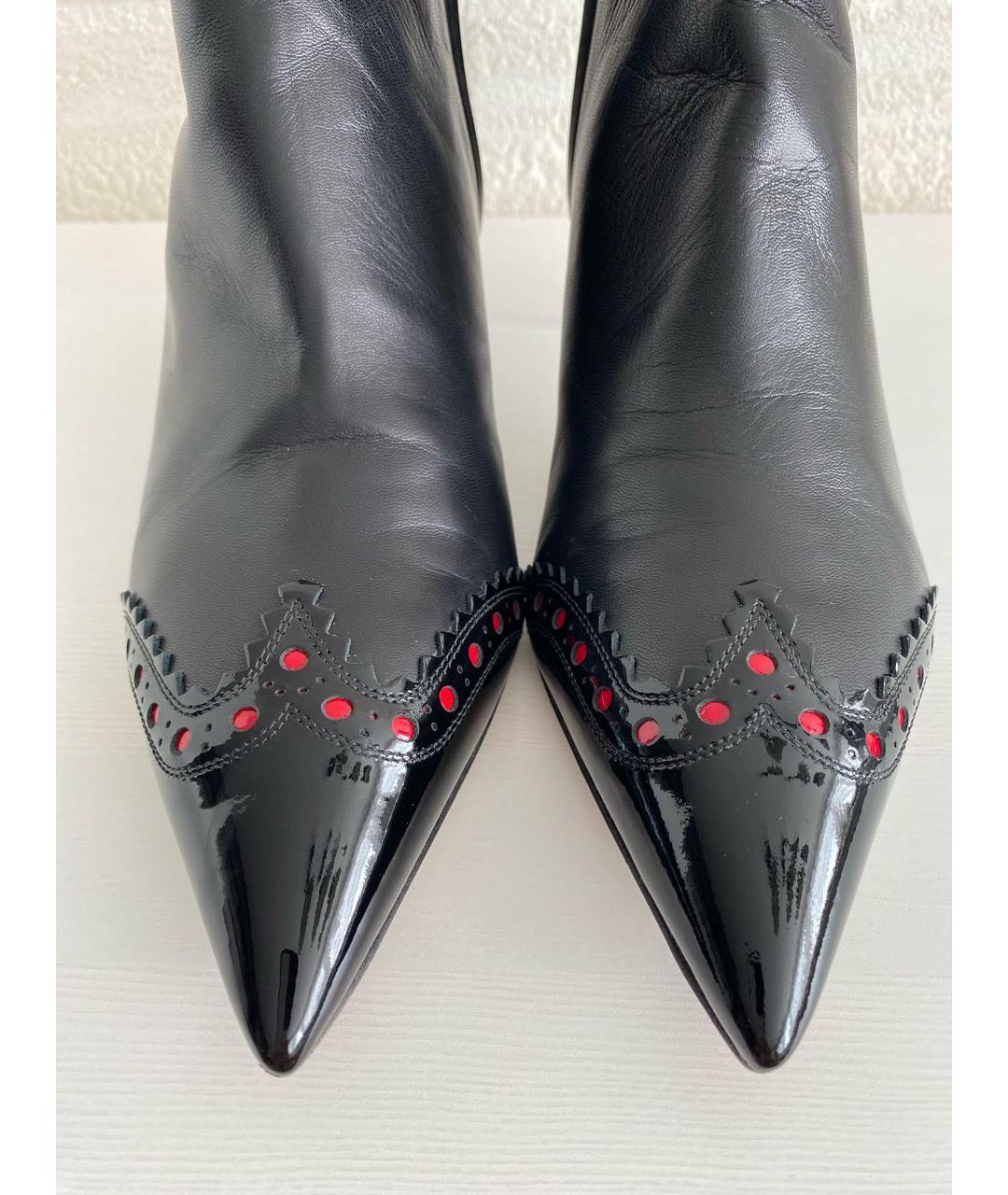 MIU MIU Черные кожаные ботильоны, фото 6