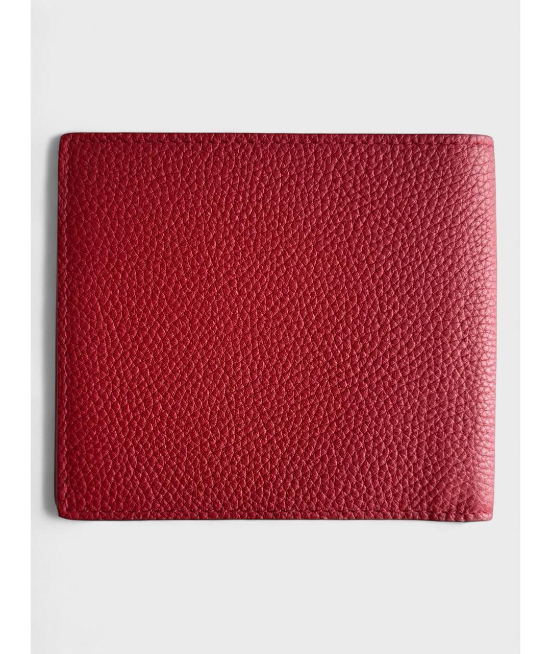 BURBERRY Красный кожаный кошелек, фото 5