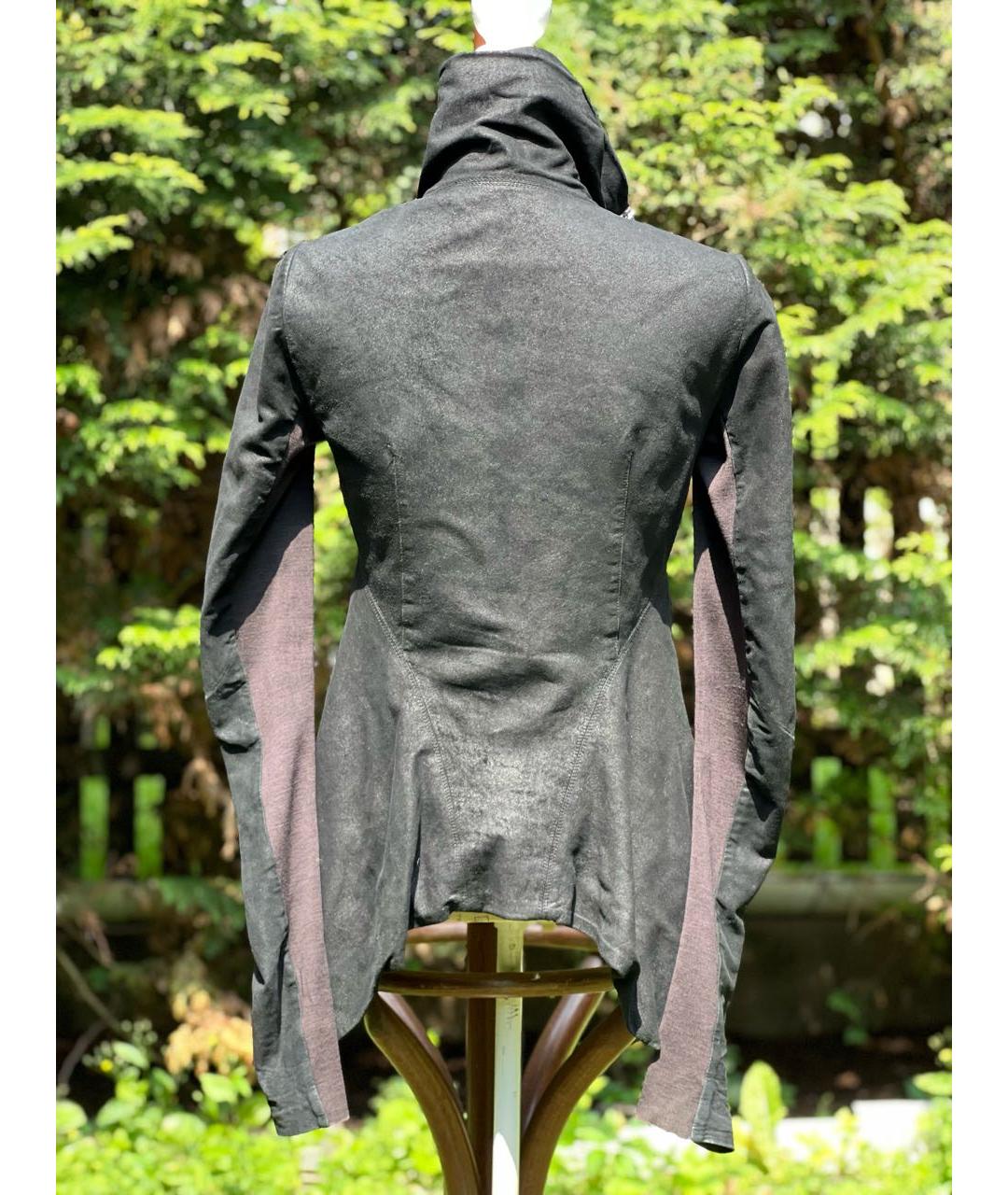 RICK OWENS Черная кожаная куртка, фото 2