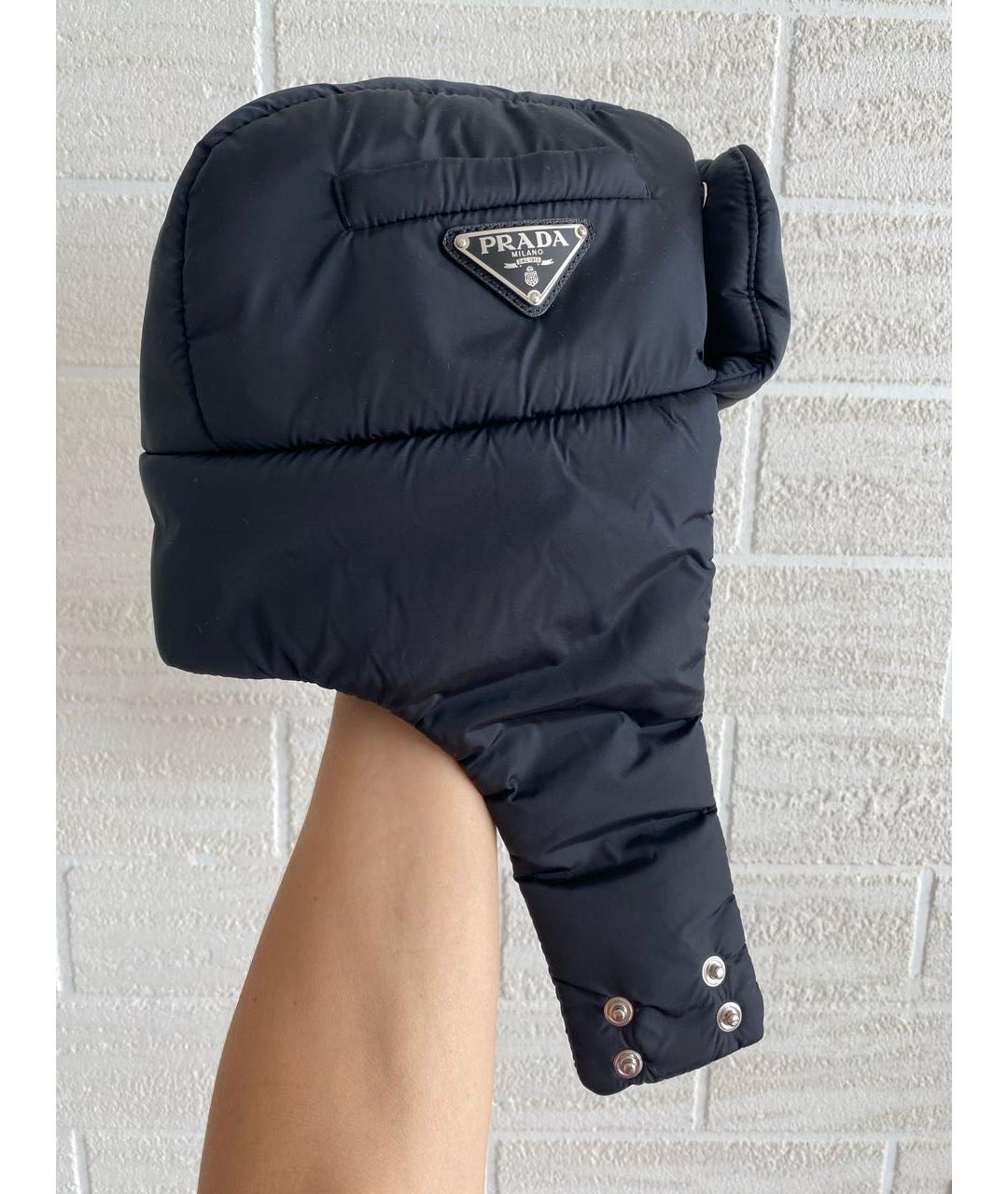 PRADA Черная шапка, фото 2