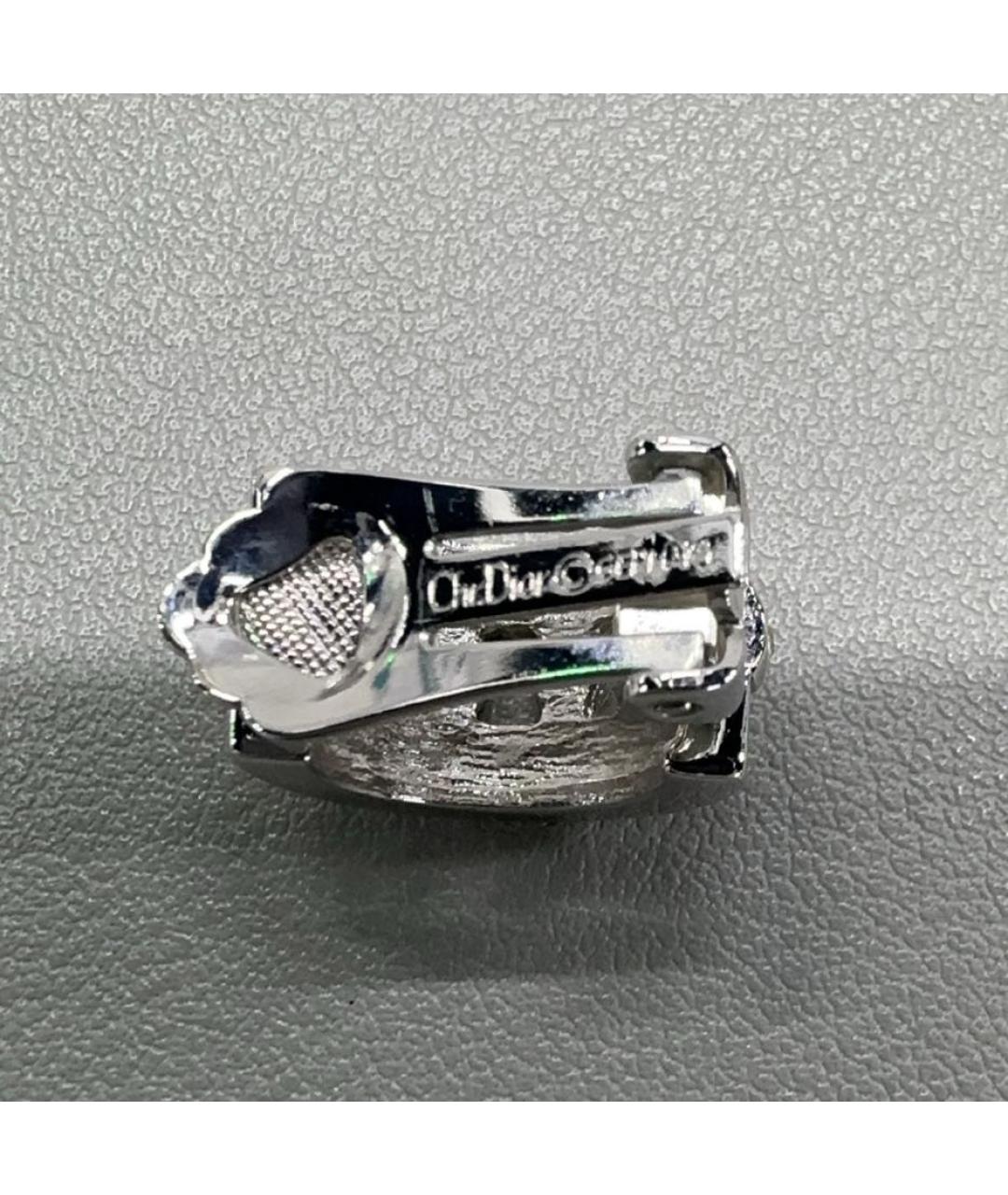 CHRISTIAN DIOR Серебряные клипсы, фото 7
