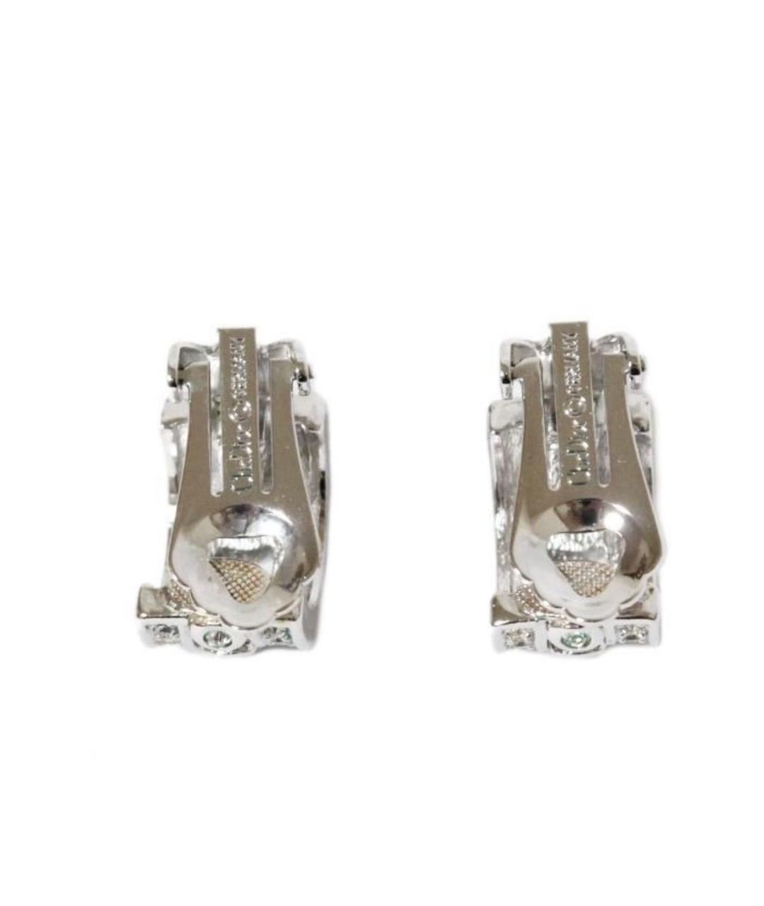 CHRISTIAN DIOR Серебряные клипсы, фото 5