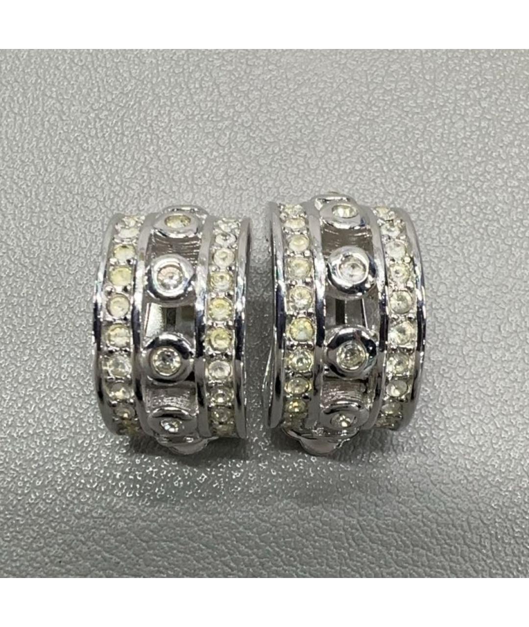 CHRISTIAN DIOR Серебряные клипсы, фото 6