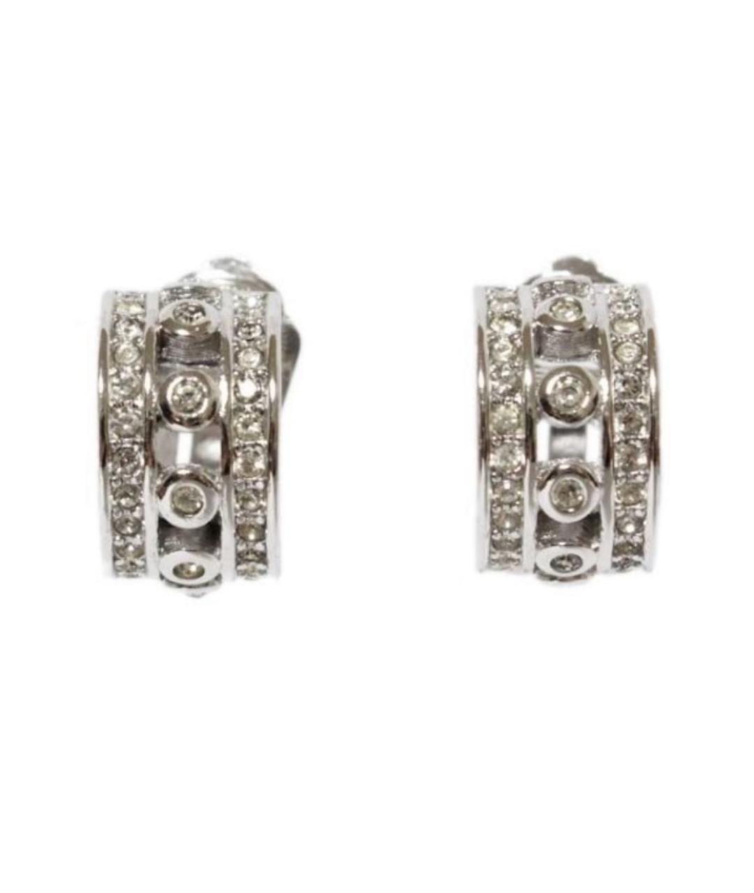 CHRISTIAN DIOR Серебряные клипсы, фото 2