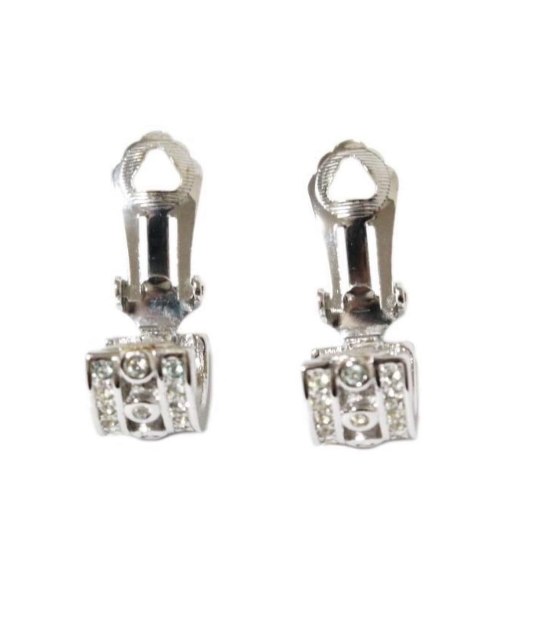 CHRISTIAN DIOR Серебряные клипсы, фото 4