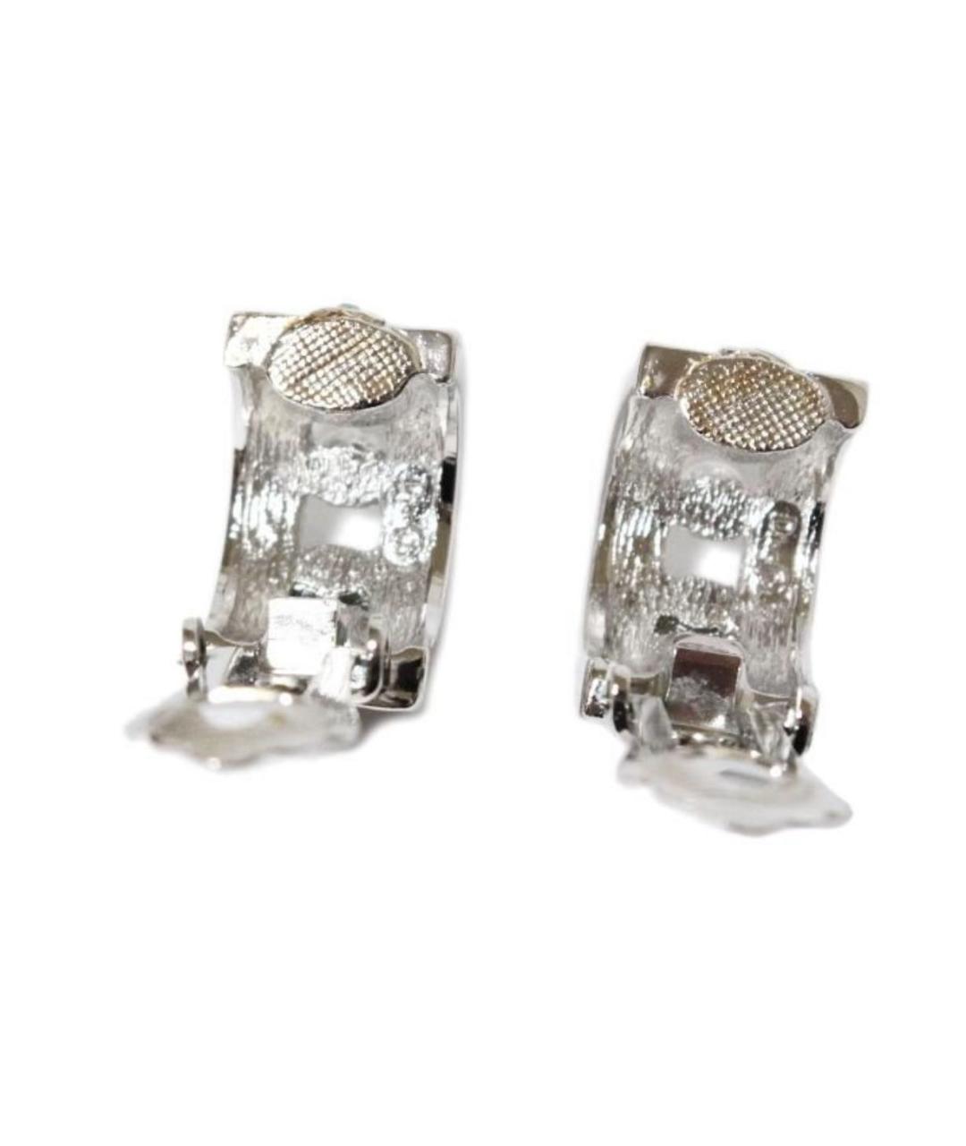 CHRISTIAN DIOR Серебряные клипсы, фото 3