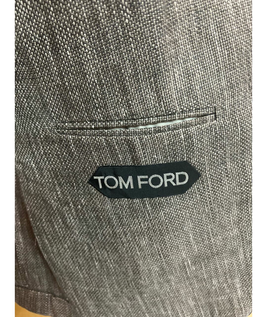 TOM FORD Серый льняной пиджак, фото 3