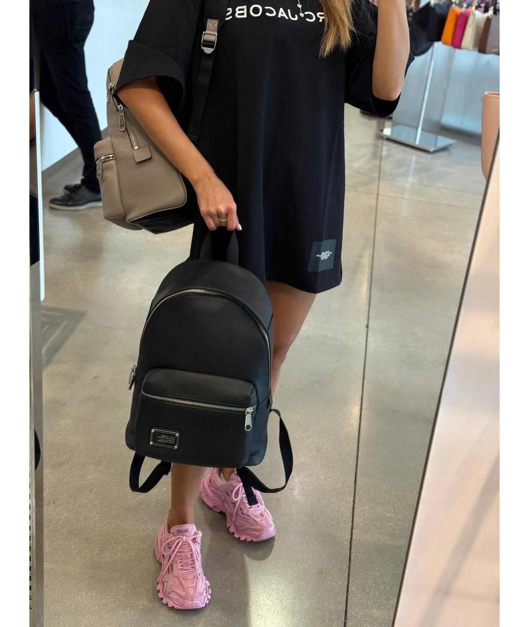 MARC JACOBS Черный кожаный рюкзак, фото 6