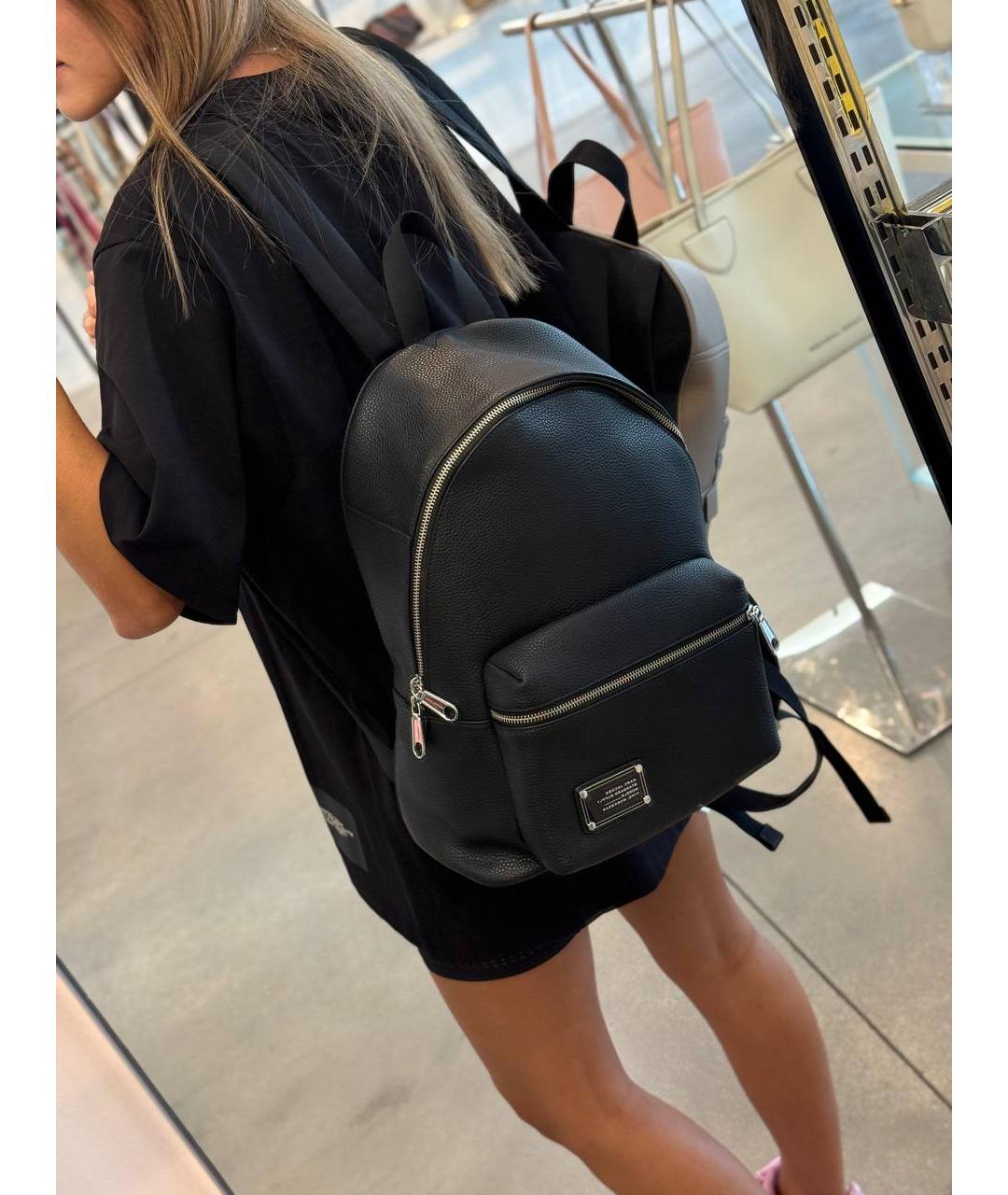 MARC JACOBS Черный кожаный рюкзак, фото 4