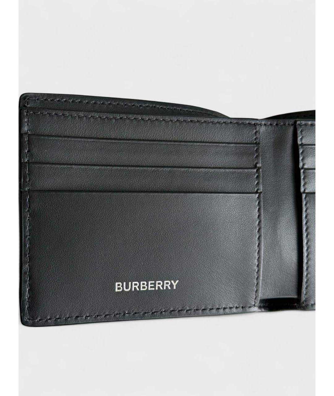BURBERRY Коричневый кожаный кошелек, фото 4