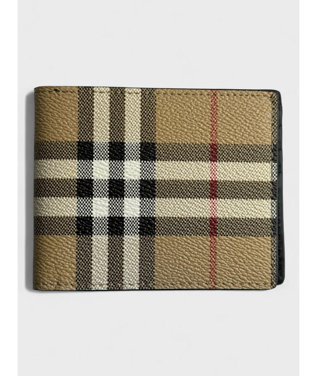 BURBERRY Коричневый кожаный кошелек, фото 6