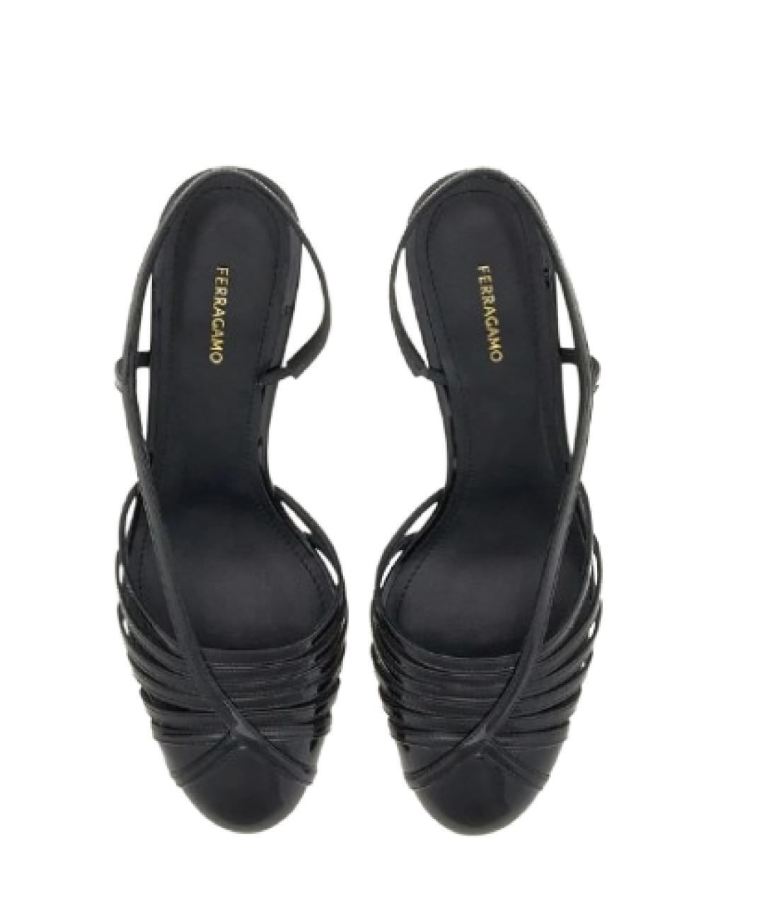 FERRAGAMO Черные кожаные туфли, фото 2