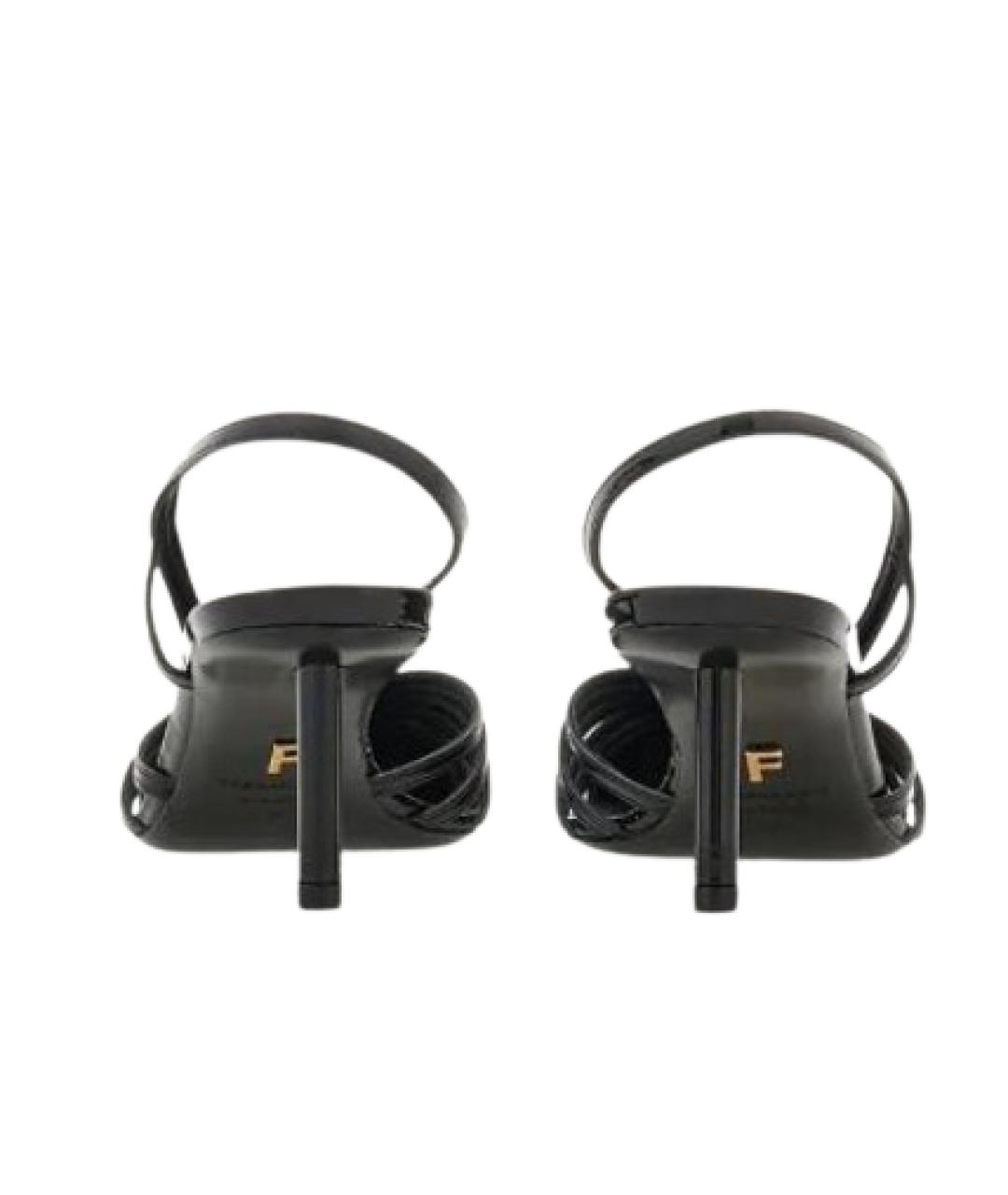 FERRAGAMO Черные кожаные туфли, фото 3