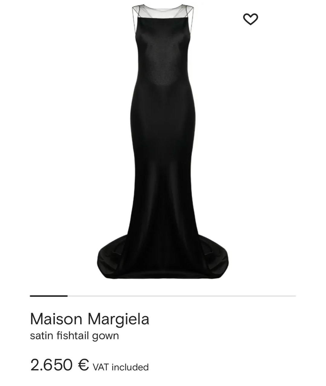 MAISON MARGIELA Черное вискозное вечернее платье, фото 8