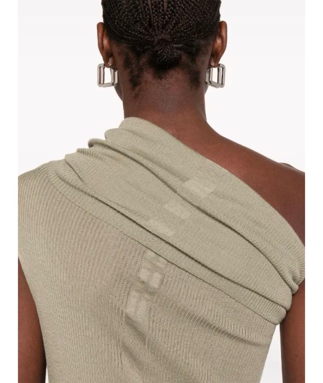 RICK OWENS Серое шерстяное платье, фото 5