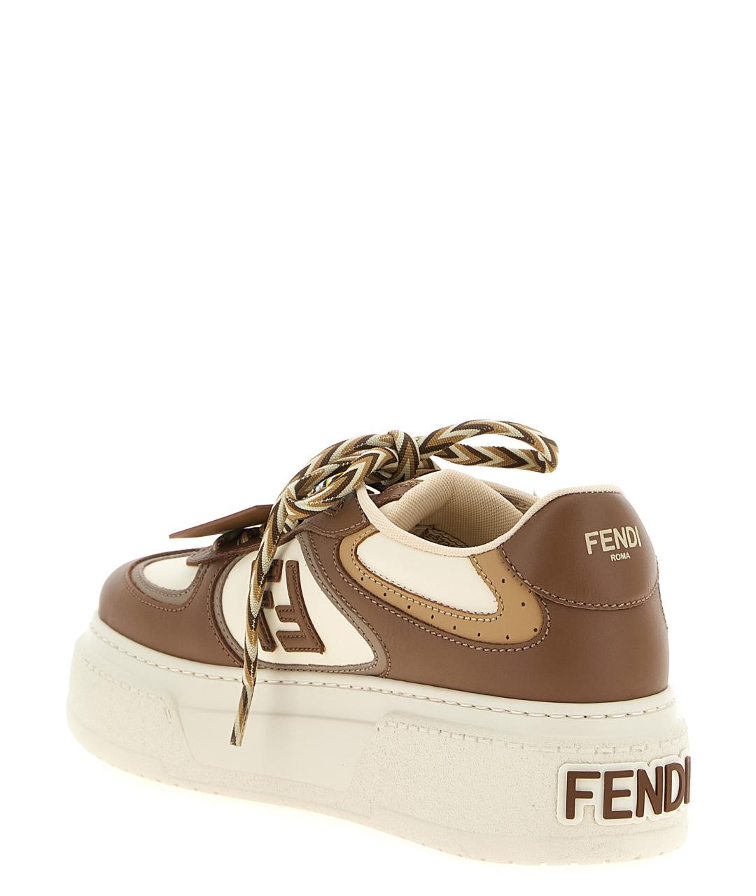 FENDI Мульти кожаные кеды, фото 4