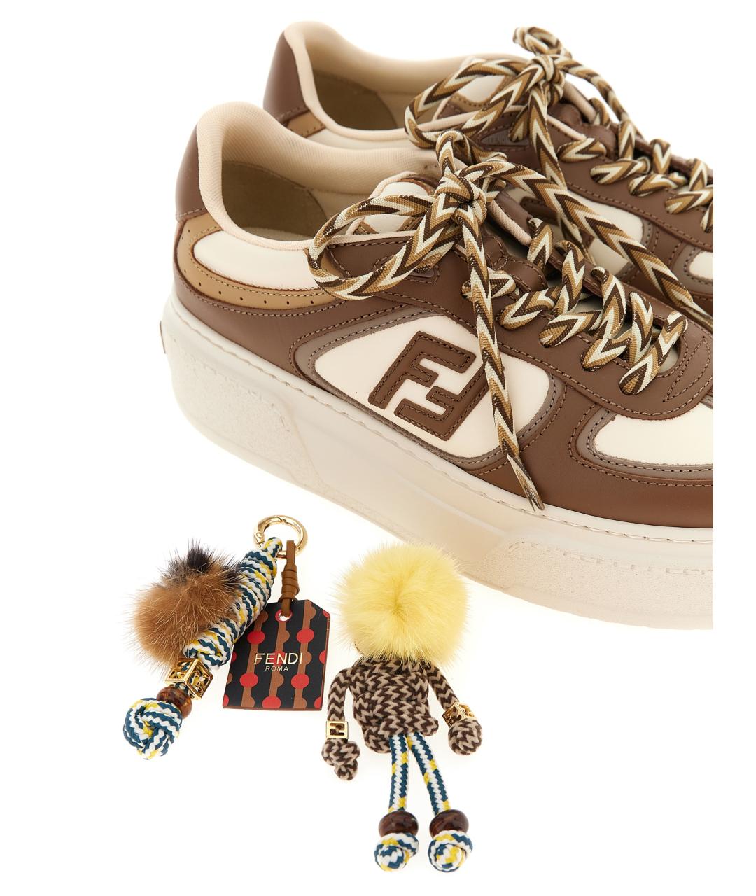 FENDI Мульти кожаные кеды, фото 6