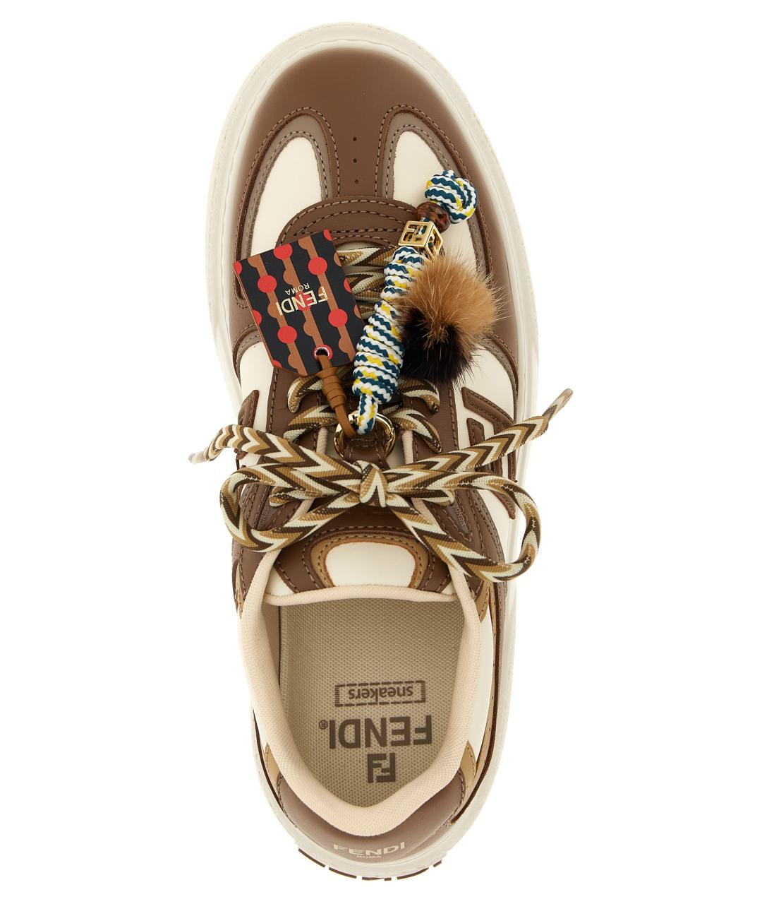 FENDI Мульти кожаные кеды, фото 5