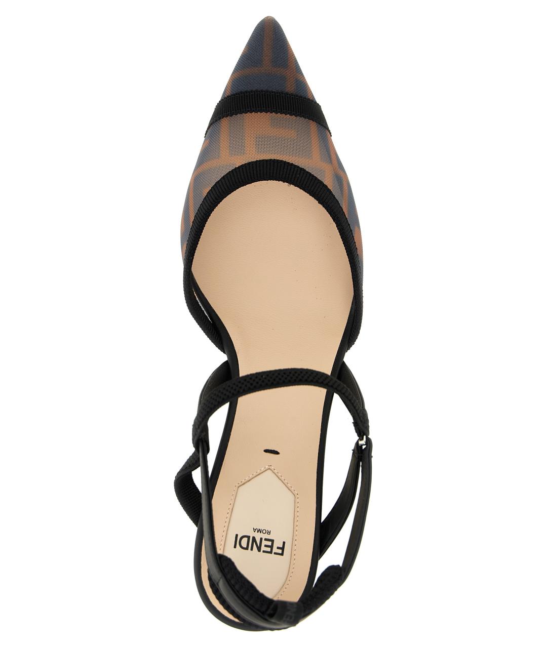 FENDI Мульти синтетические туфли, фото 4