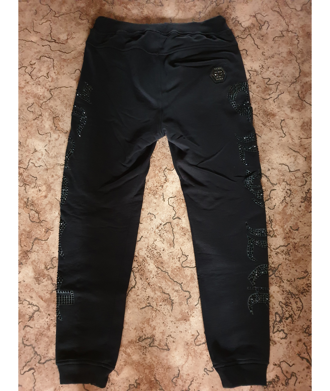 PHILIPP PLEIN Черные хлопковые повседневные брюки, фото 2