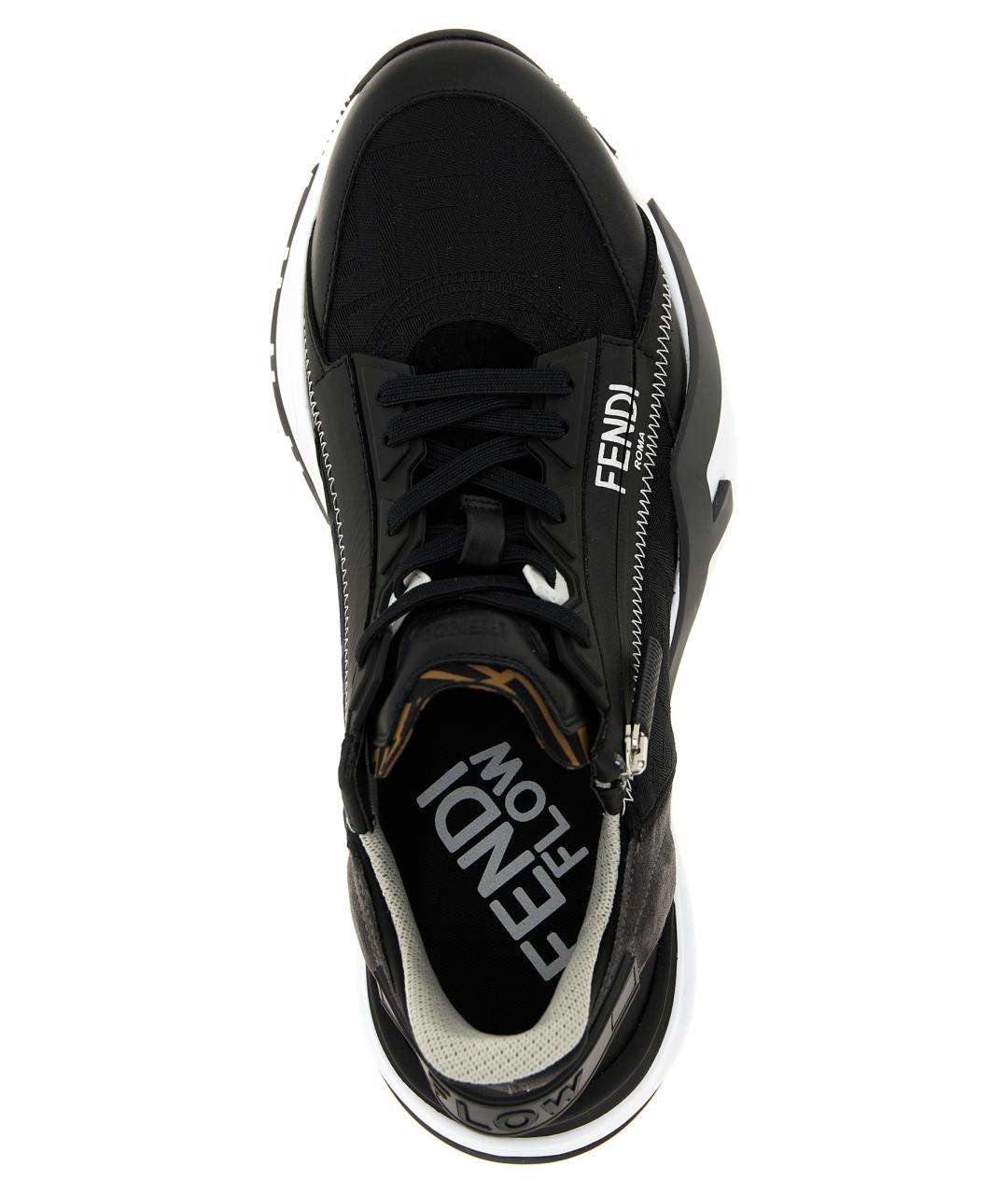 FENDI Черные низкие кроссовки / кеды, фото 5