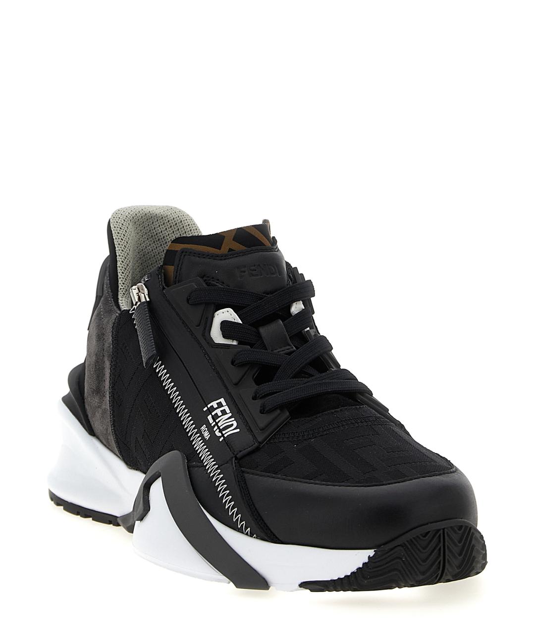 FENDI Черные низкие кроссовки / кеды, фото 3