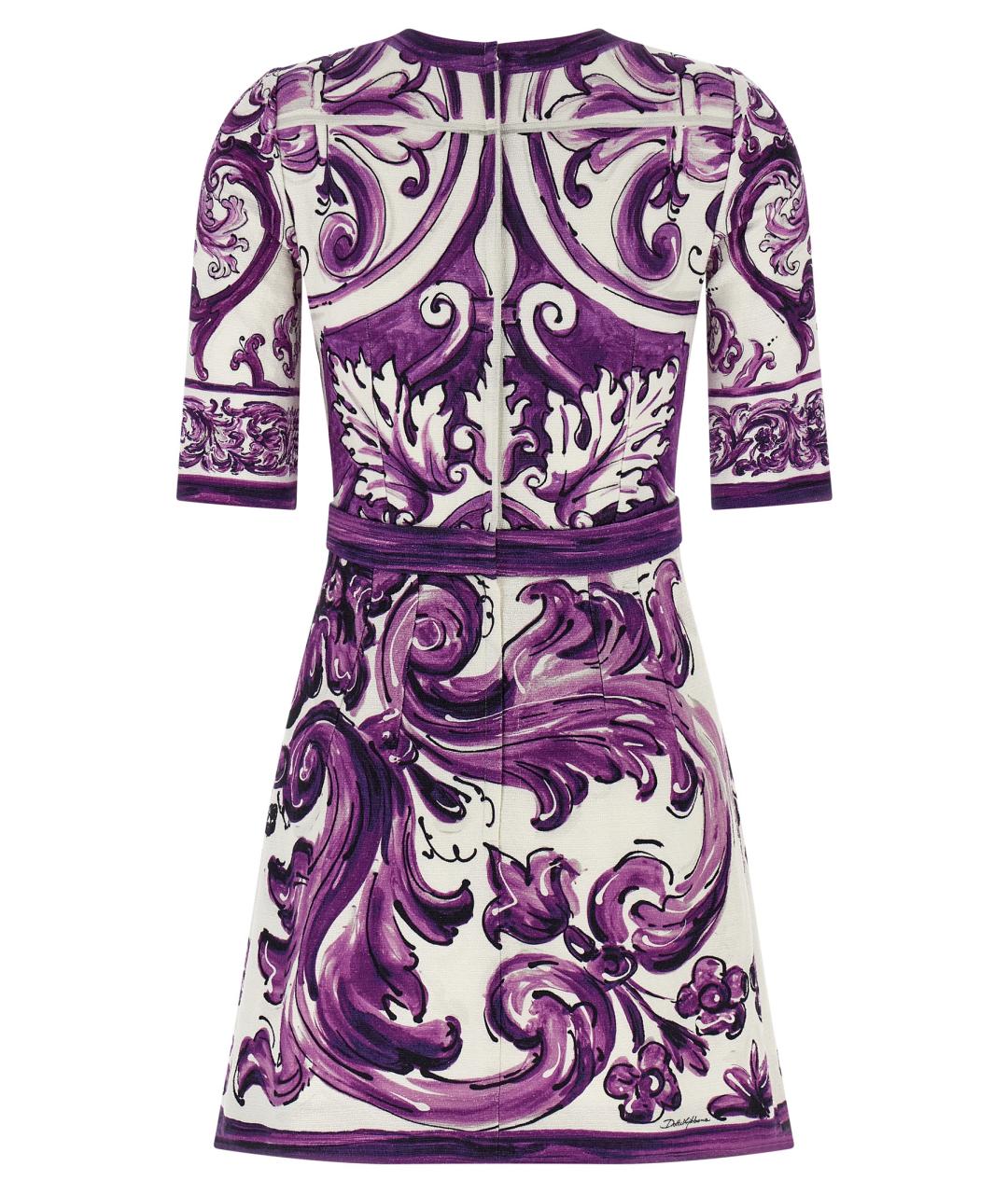 DOLCE&GABBANA Мульти хлопковое повседневное платье, фото 2