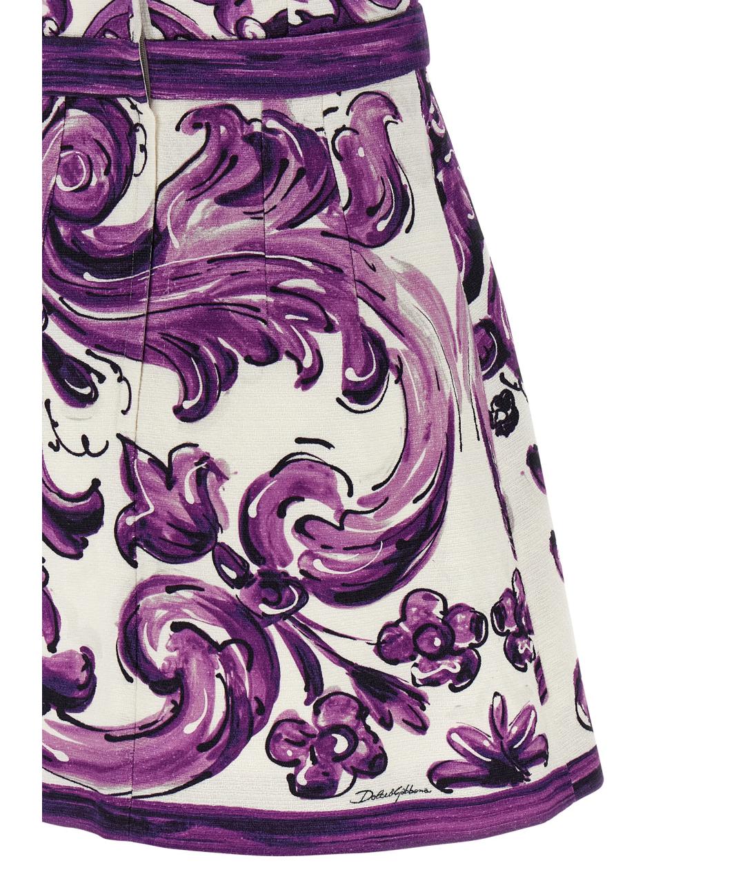 DOLCE&GABBANA Мульти хлопковое повседневное платье, фото 4