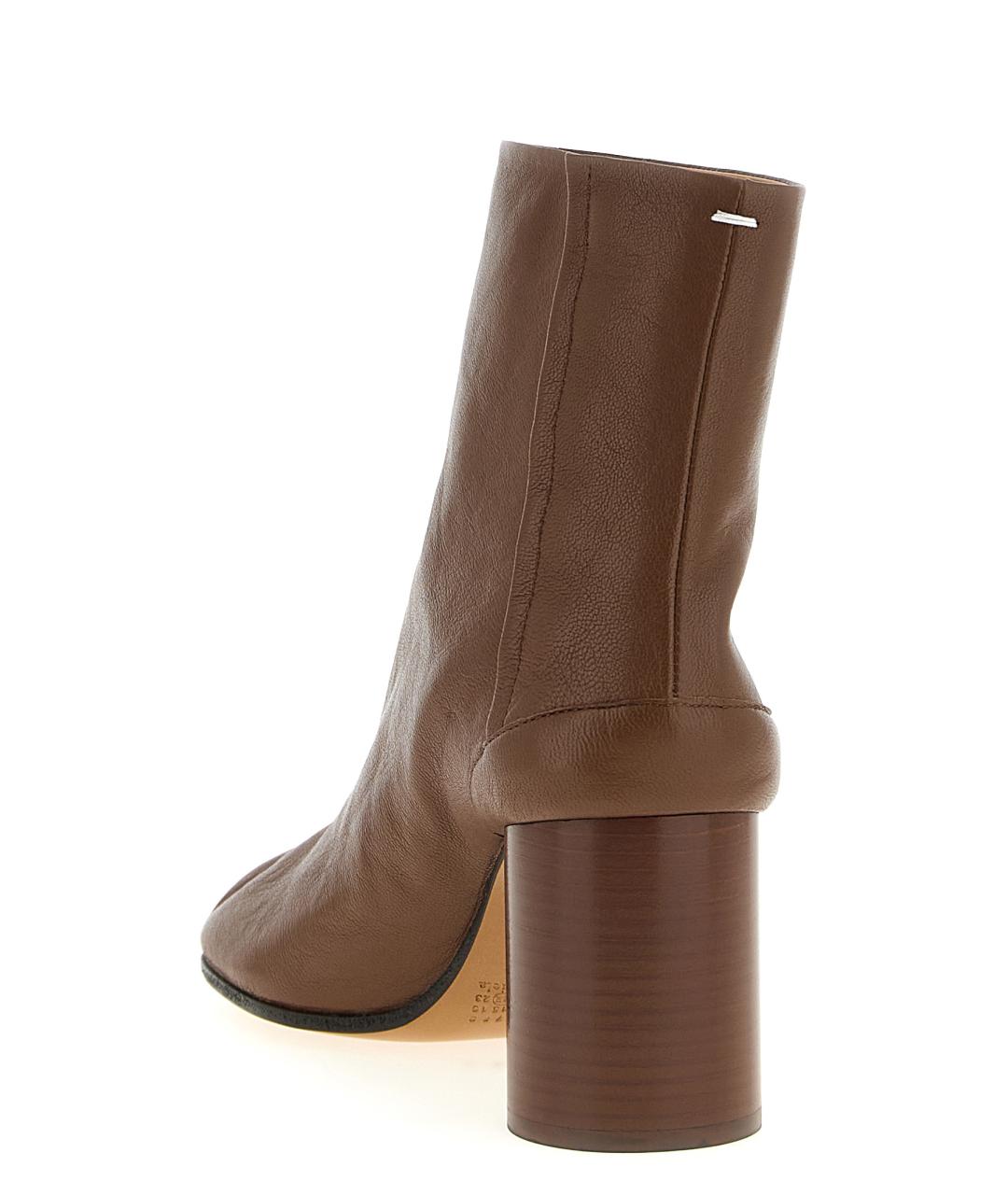 MAISON MARGIELA Коричневые кожаные ботильоны, фото 3