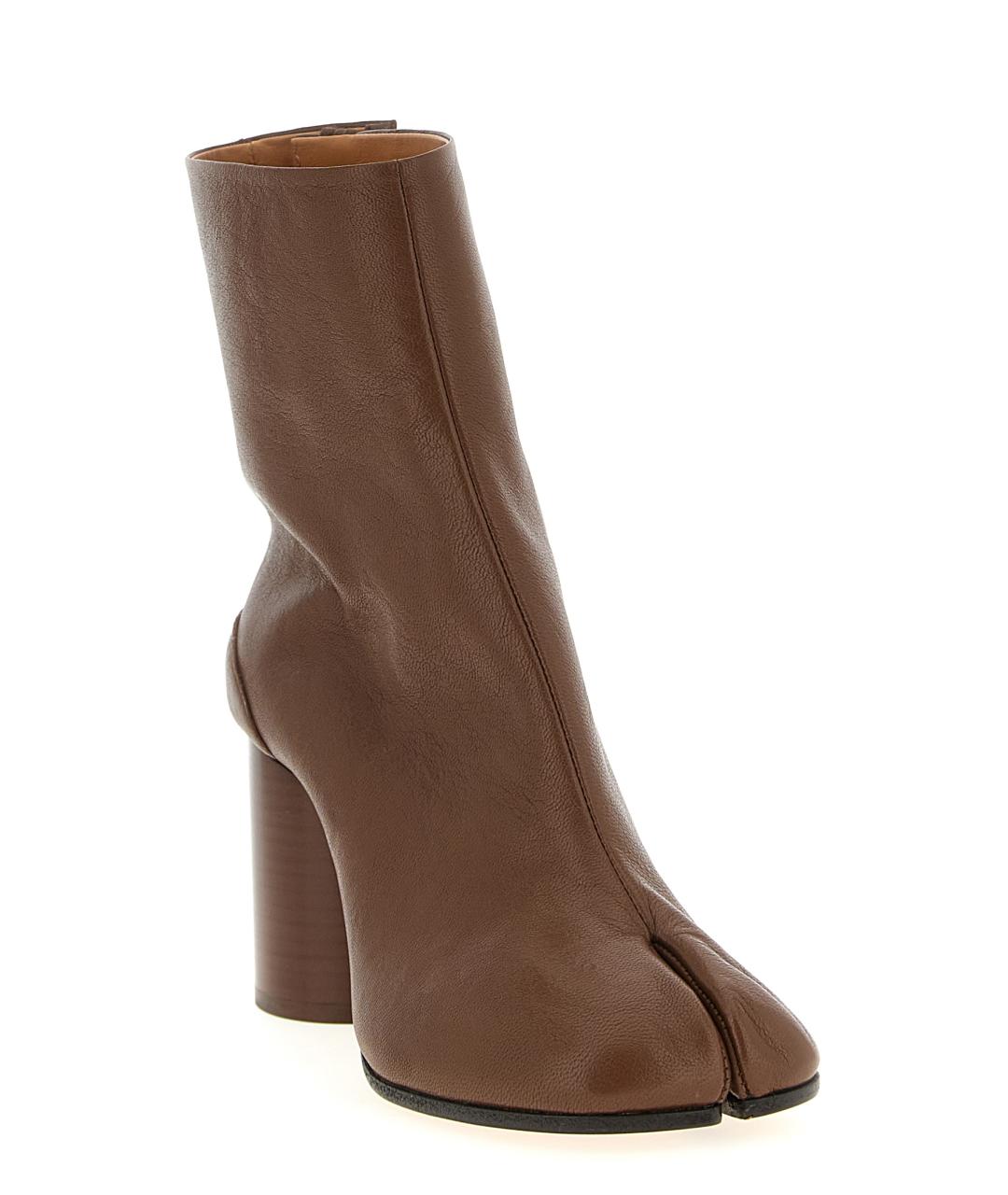 MAISON MARGIELA Коричневые кожаные ботильоны, фото 2