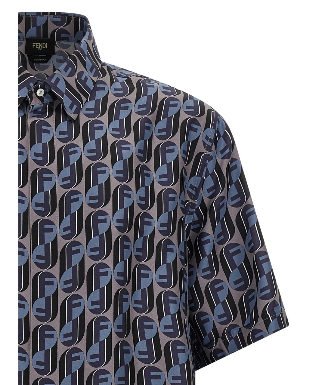 FENDI Мульти шелковая кэжуал рубашка, фото 3