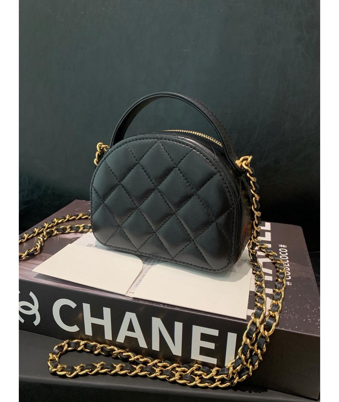 CHANEL Черная кожаная сумка тоут, фото 2