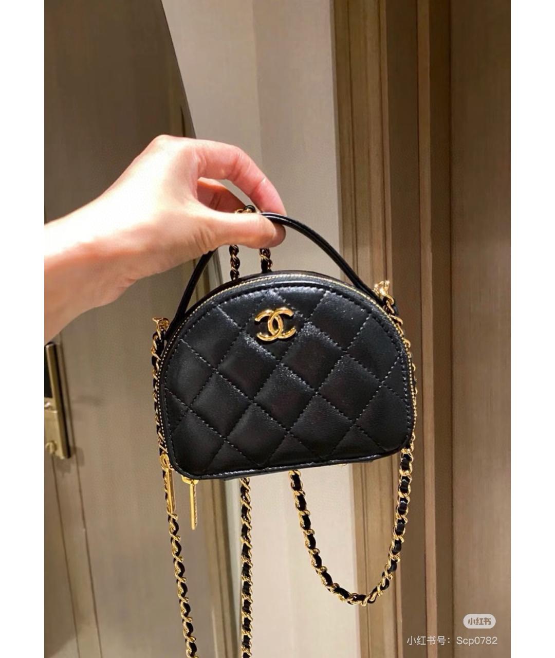 CHANEL Черная кожаная сумка тоут, фото 6
