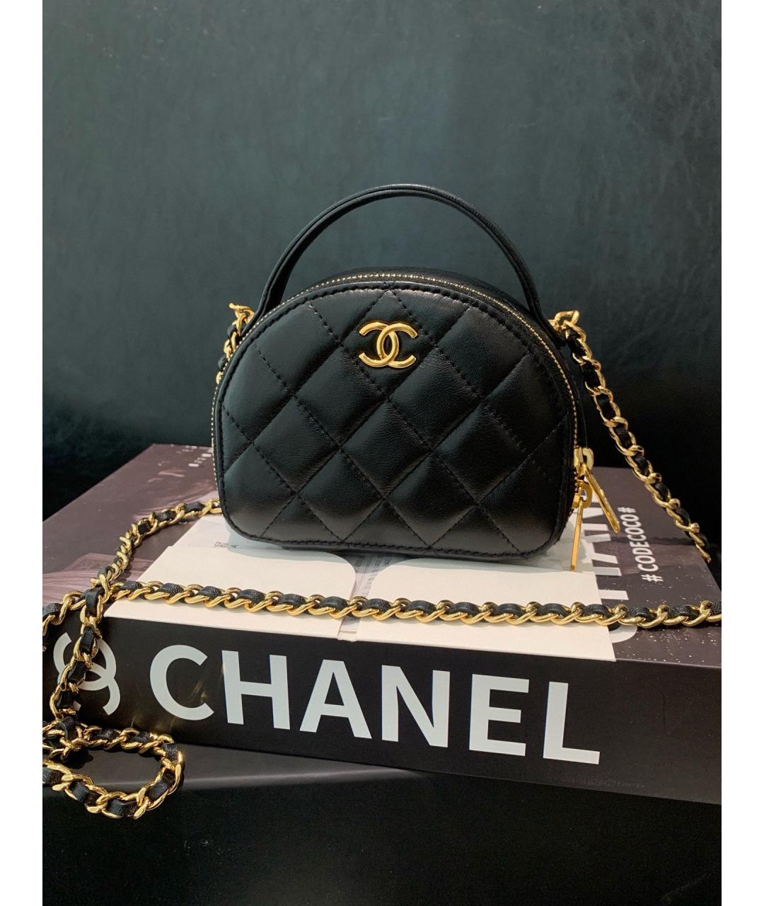 CHANEL Черная кожаная сумка тоут, фото 3