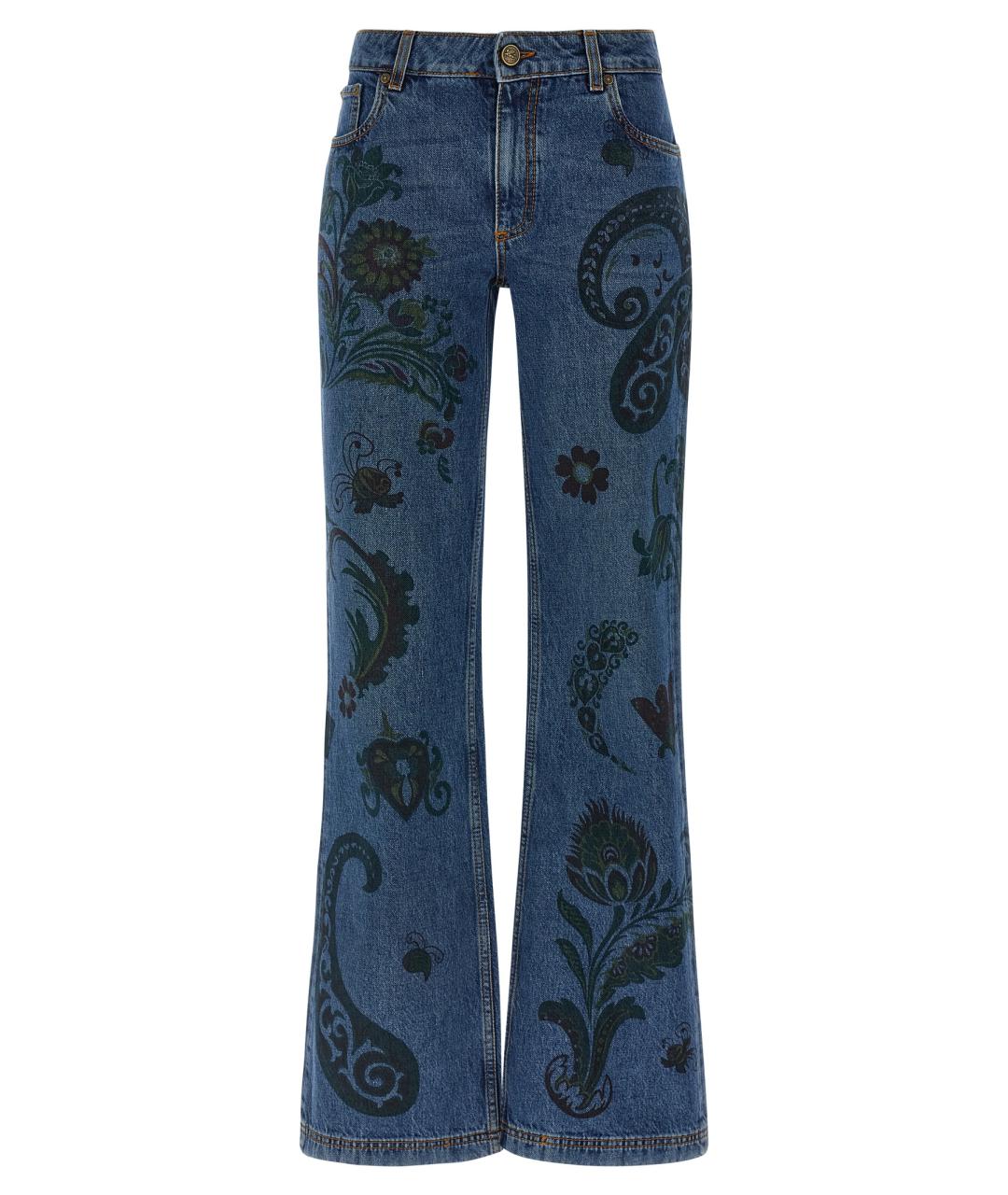 ETRO Синие хлопковые прямые джинсы, фото 1