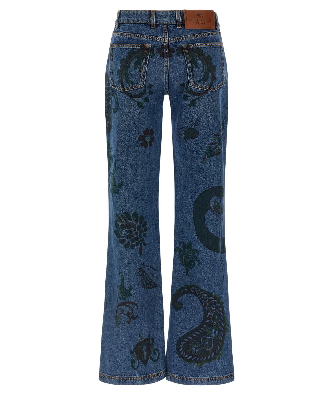 ETRO Синие хлопковые прямые джинсы, фото 2