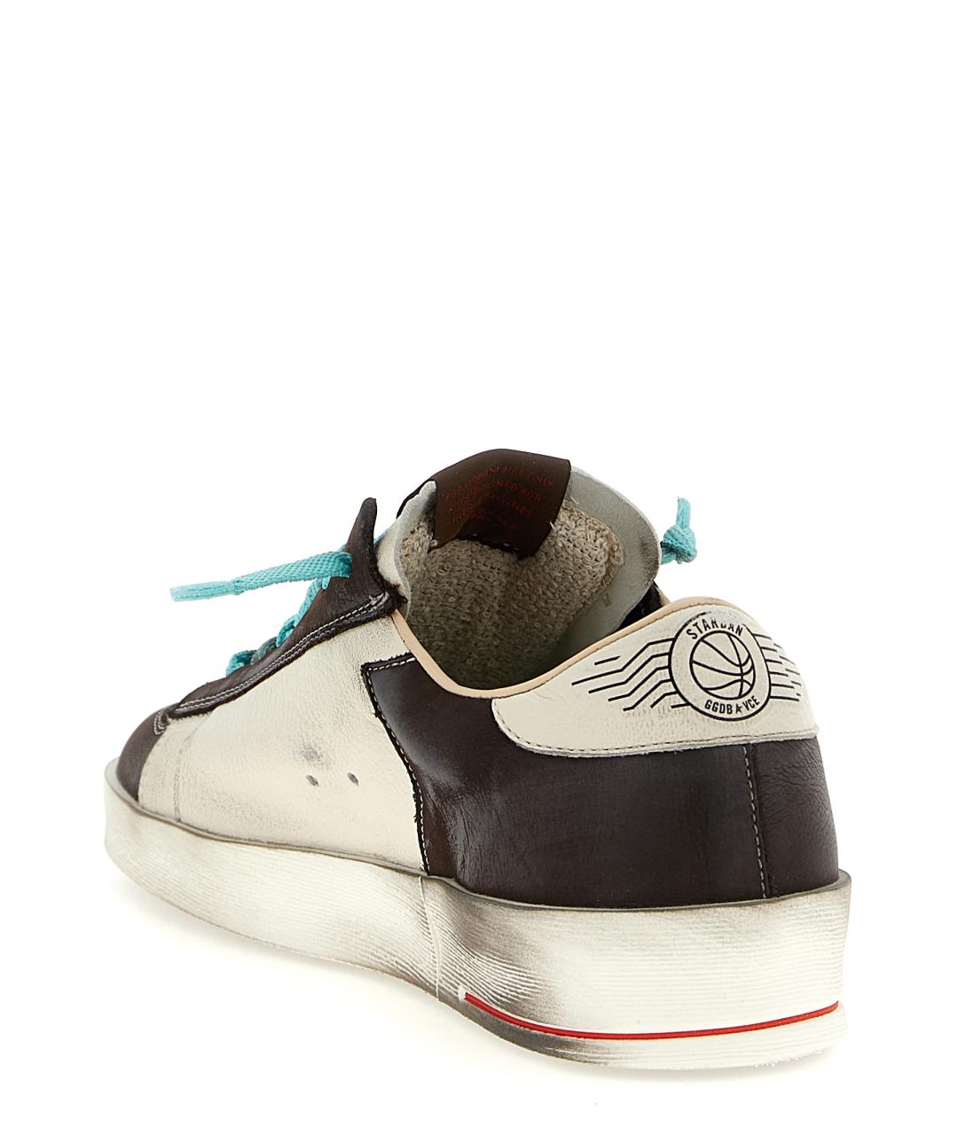 GOLDEN GOOSE DELUXE BRAND Коричневые кожаные низкие кроссовки / кеды, фото 3