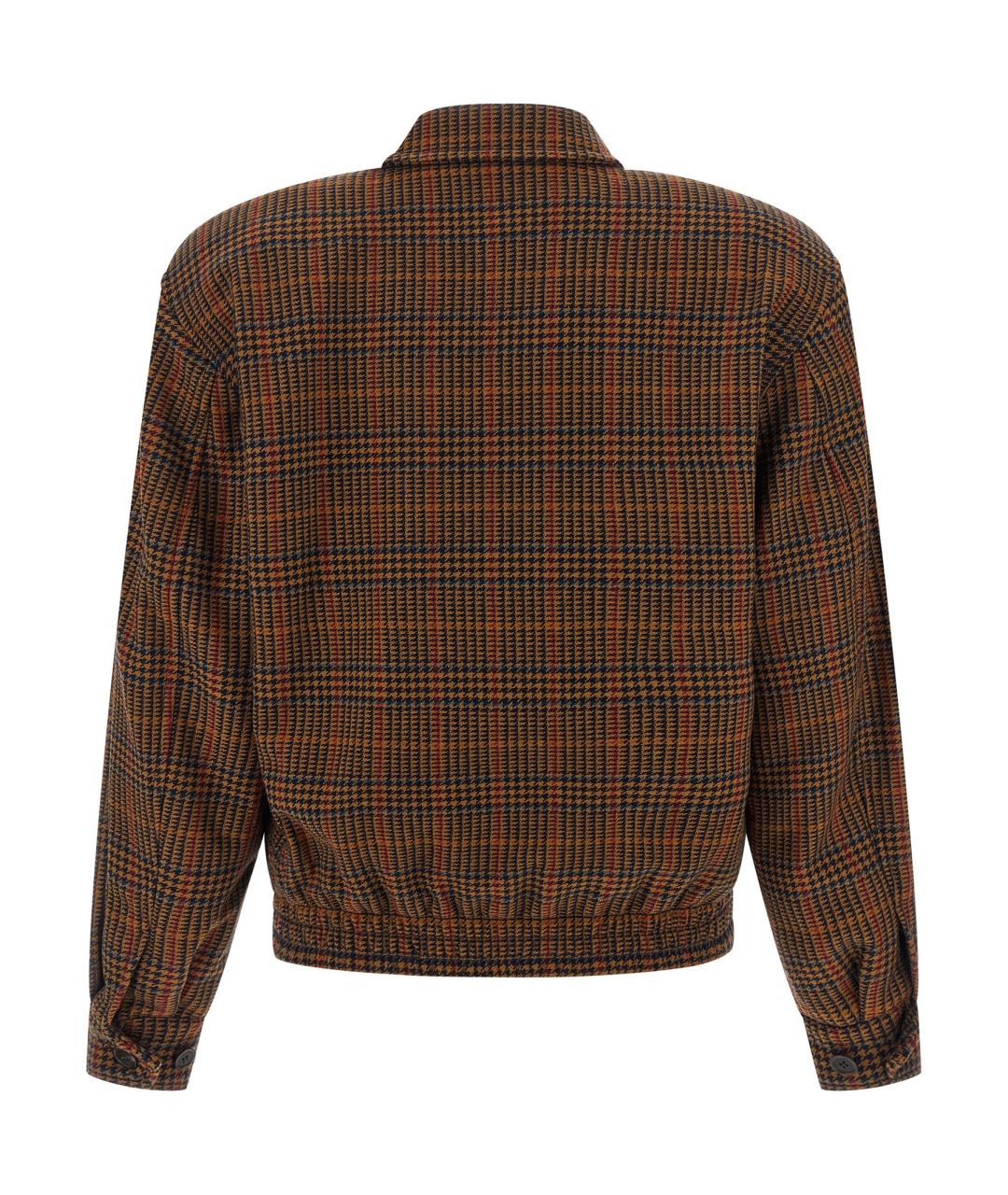 SAINT LAURENT Коричневая шерстяная куртка, фото 2