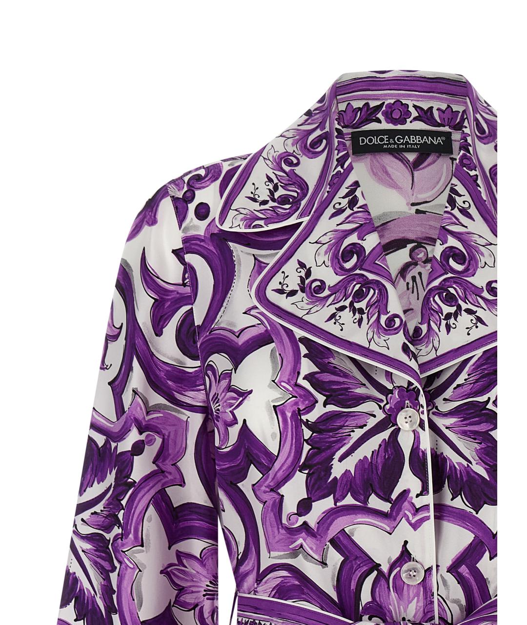 DOLCE&GABBANA Мульти шелковая рубашка, фото 3