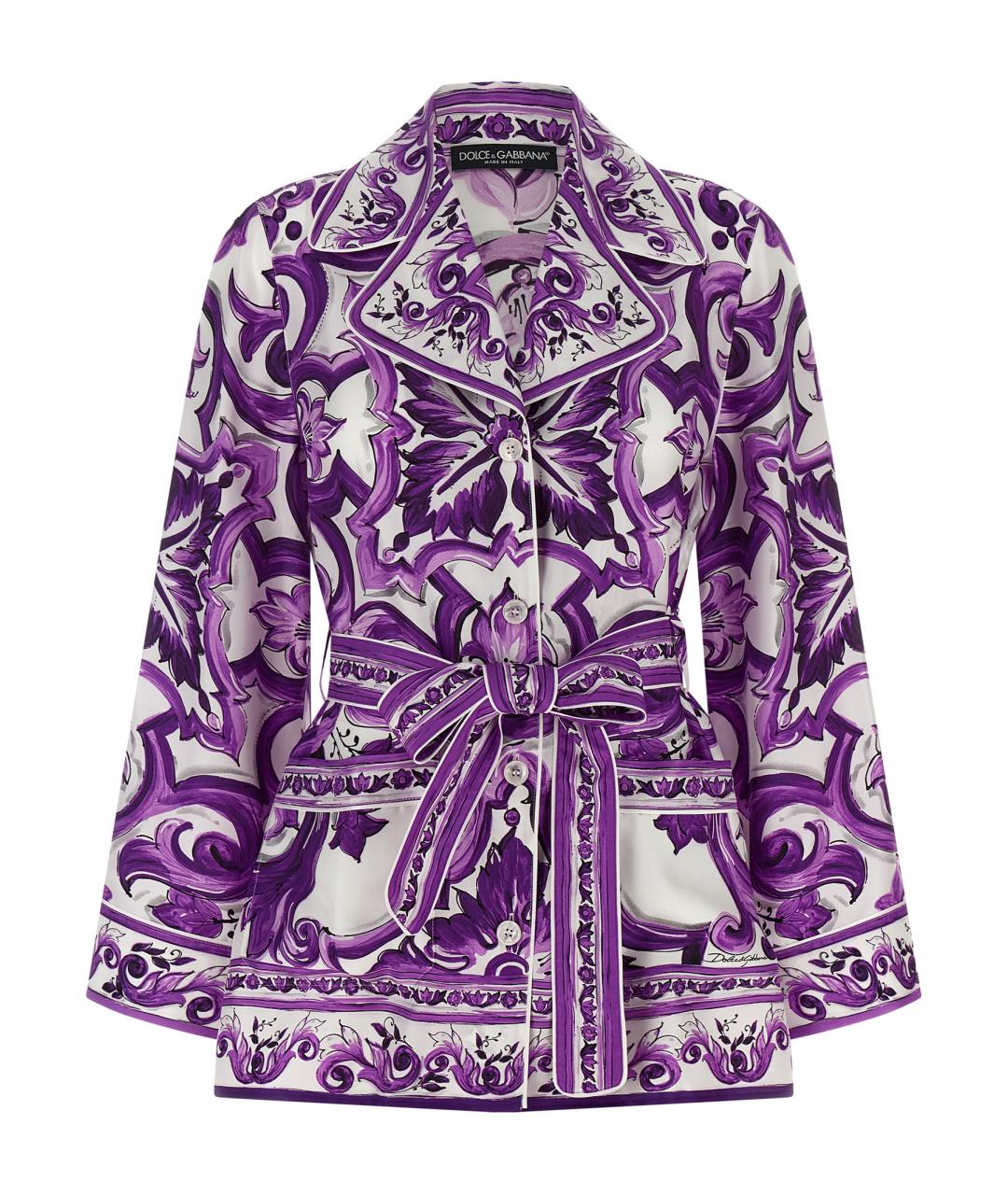 DOLCE&GABBANA Мульти шелковая рубашка, фото 1