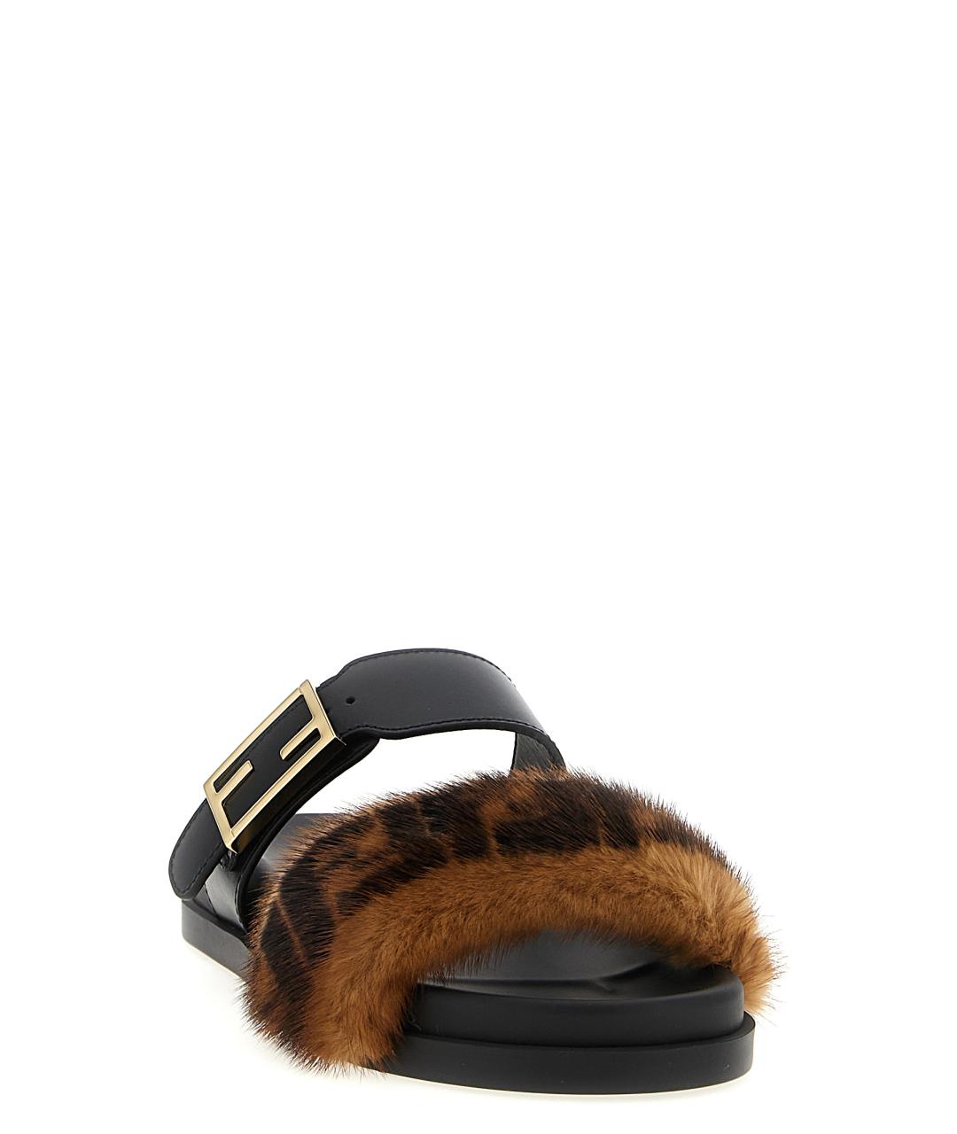 FENDI Мульти шлепанцы, фото 2
