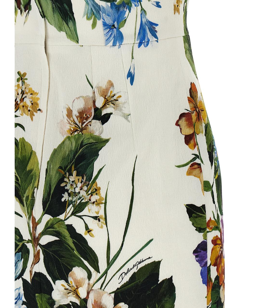 DOLCE&GABBANA Мульти хлопковое повседневное платье, фото 4