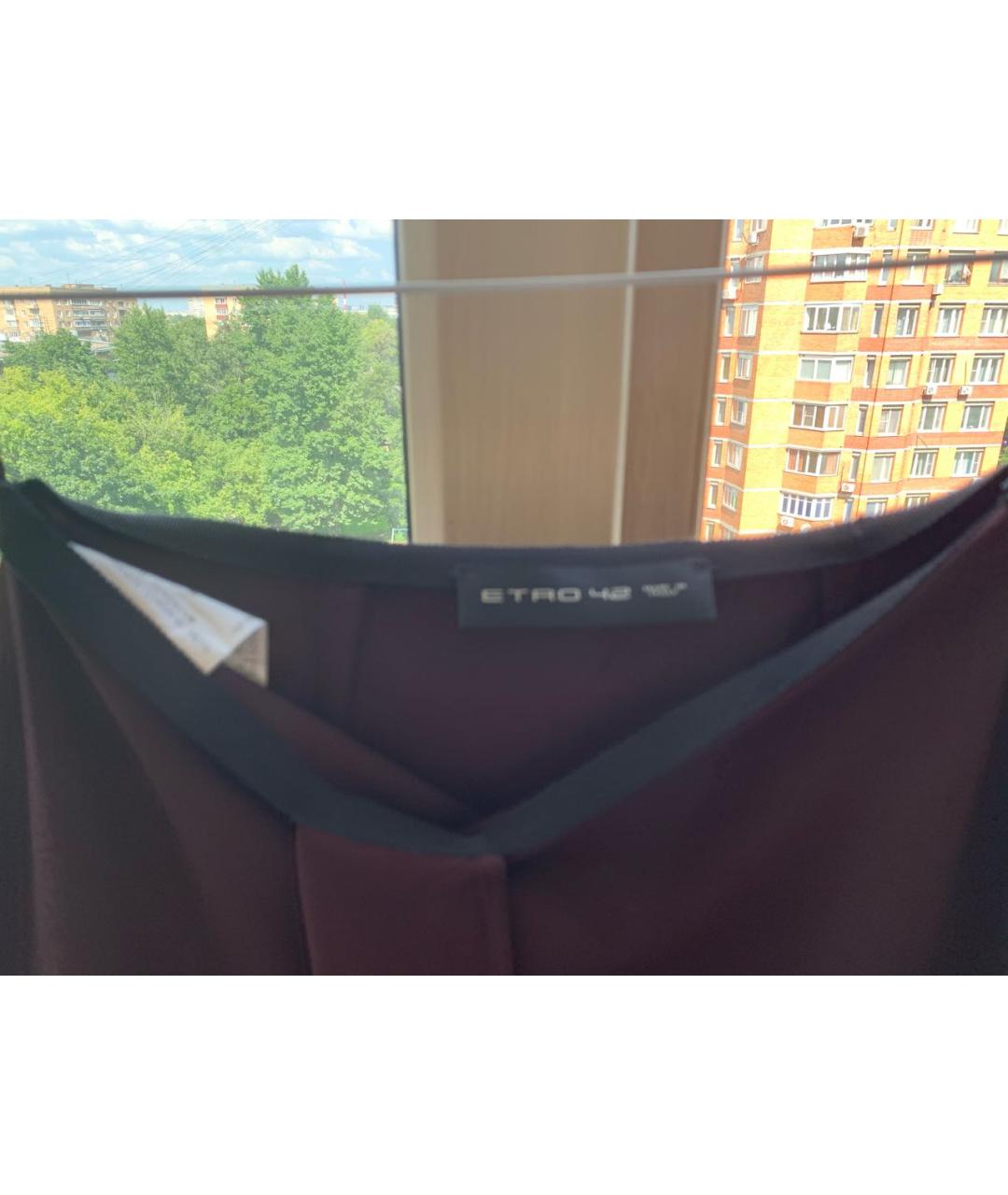ETRO Коричневая шерстяная юбка макси, фото 3