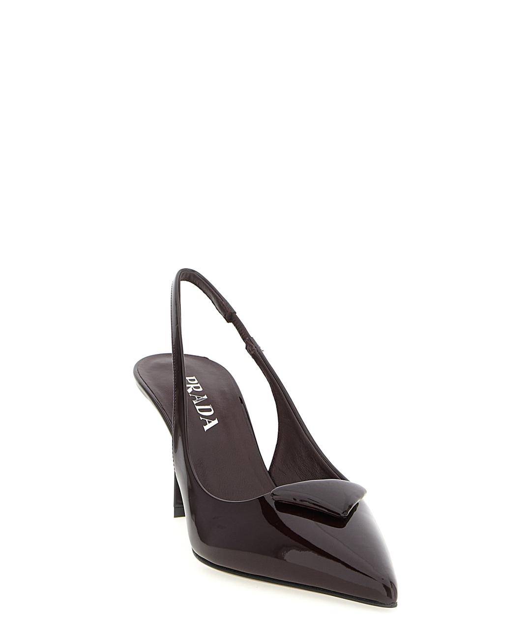 PRADA Бордовые кожаные туфли, фото 2